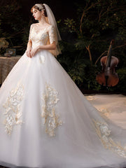 Vestido de novia con nudo sencillo, estilo Hepburn francés