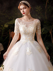 Vestido de novia con nudo sencillo, estilo Hepburn francés