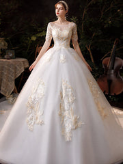 Vestido de novia con nudo sencillo, estilo Hepburn francés