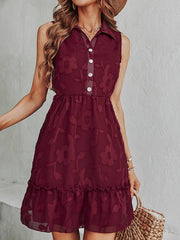 Jacquard Solid Color Dress