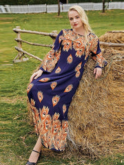 Vestidos elegantes sueltos de manga larga tallas grandes