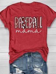 Camiseta de manga corta con estampado de Baseball Mama