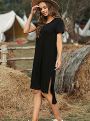 Side Slit Maxi Skirt