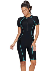 Traje de baño de una pieza ajustado de secado rápido para surf y snorkel con protección solar