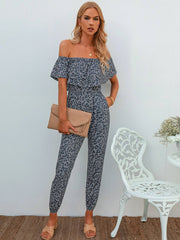 Mono con espalda abierta y estampado de leopardo