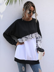 Snake Print Long Sleeve Sweatshirt