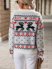 Weihnachtspullover mit Rundhalsausschnitt