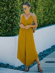 Jumpsuit mit weitem Bein und Hosenträgern