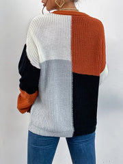 Gestrickter Colorblock-Pullover