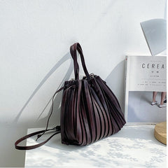 PU-Plissee-Handtasche