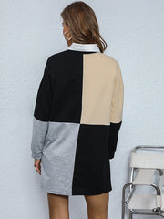 Langarm-Sweatshirt mit Farbblockdesign