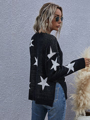 Suéter de punto con cuello en V