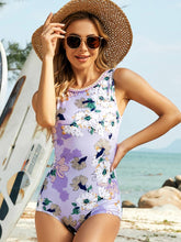 Traje de baño de una pieza con estampado de realce de glúteos