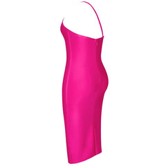 Ärmelloses Midi-Bandagekleid in Übergröße DPHK054