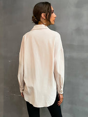 Einfarbiges Hemd mit Revers
