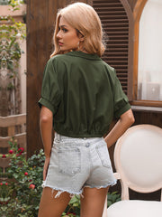 Lapel Solid Color Shirt