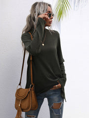 Camiseta de manga larga de color liso