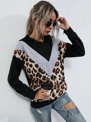 Sudadera de manga larga con estampado de leopardo