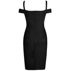 Bandagekleid mit kurzen Ärmeln und Riemchen, gestreift, über dem Knie, PF19168