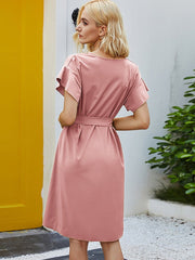 vestido de verano de color liso