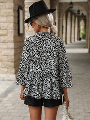 Camisa estampada con estampado de leopardo