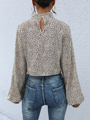 Camisa de gasa con estampado de leopardo