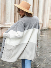 Einreihiger bunter Cardigan-Pullover