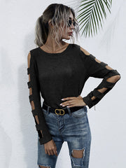 Trägerloser, schmaler Pullover