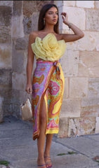 Top de flores amarillas