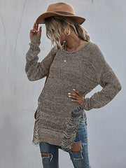 Gehäkelter Strickpullover