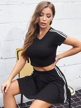 Pure color short-sleeved shirt