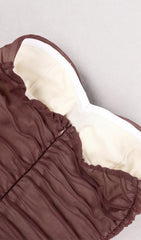 Strapless Mesh Midi Dress