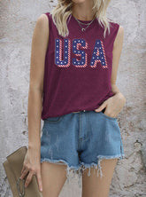 Camiseta sin mangas de EE. UU.