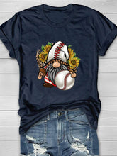 Kurzärmliges T-Shirt mit Western-Baseball-Gnom-Print