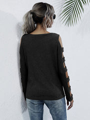 Trägerloser, schmaler Pullover