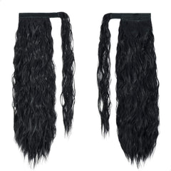 Mais heißer Klettverschluss langes lockiges Haar explosives Stück Pferdeschwanz Perücke Stück
