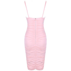 Ärmelloses, figurbetontes Kleid mit Riemchendesign und Cut-Outs über dem Knie HI1071