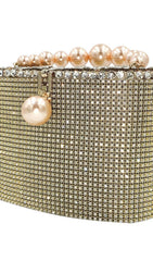 Sliver Pearl Luggage Handbag
