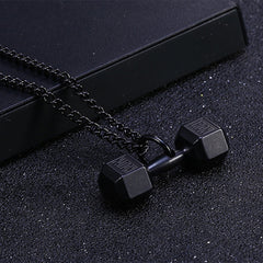 Barbell Pendant with Chain