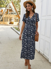 Vestido largo estampado