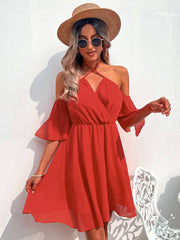 V-neck Halterneck Halter Skirt