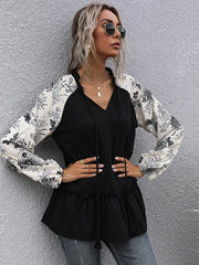 Camiseta holgada con cuello en V