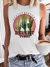 Sunset Dreams Desert Vibes Cactus Tank
