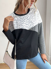 Black Leopard Print Sweatshirt