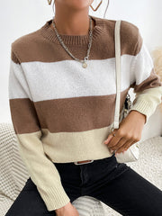 Suéter de punto con cuello redondo