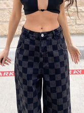 Pantalones de cuadros escoceses para mujer