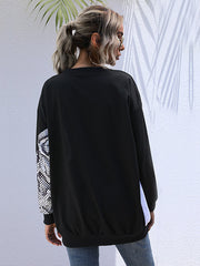 Snake Print Long Sleeve Sweatshirt
