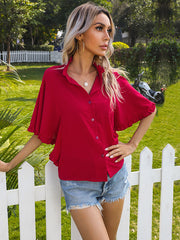 Camisa de manga corta con volantes