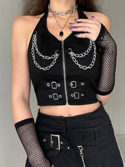 Chaleco decorativo de metal para colgar en el cuello