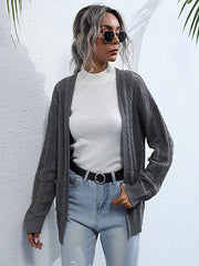 Einfarbiger Strickpullover mit Twist